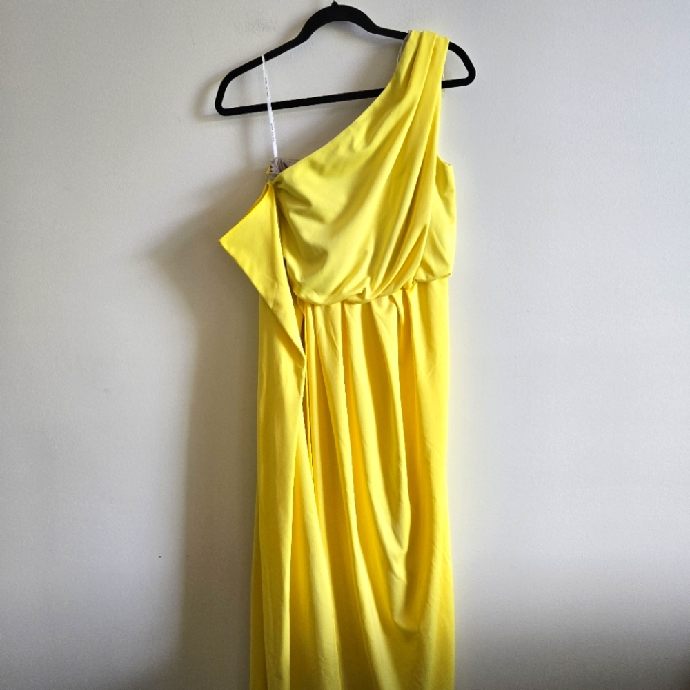 MARC JACOBS RUNWAY I NWT US 4 One Shoulder Gown I canary yellow - Picture 2 of 14